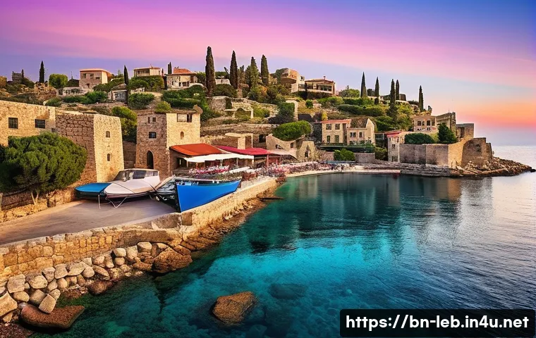 레바논의 인스타그램 핫스팟 - **Ancient Byblos at Sunset:**
A wide-angle, breathtaking view of the ancient city of Byblos, Leb...