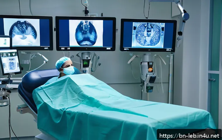 레바논의 의료 시스템과 병원 정보 - A modern Lebanese hospital operating room featuring a robotic surgery system in action, with a skill...